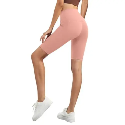Produktbild: Kurze Hose Mädchen Teenager Knielange Leggings für Damen, hohe Taille, Caprihose, Workout, Bikerhose, Abnehmen, athletische Gymnastikhose, Yogahose Damen Nachtwäsche Kurze Hose (AB, XL)