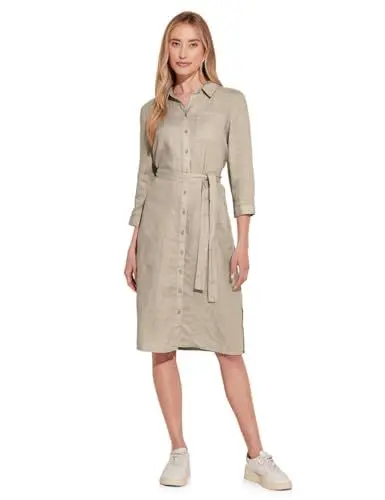 Produktbild: Street One Damen A143851 Leinenkleid, Touch Of Sand, 46 EU