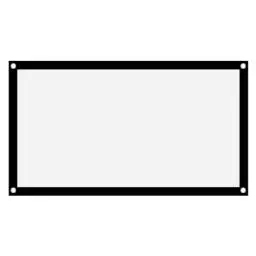 Produktbild: Ejoyous Leinwand Beamer Outdoor, 16:9 HD Tragbare Beamer Leinwand Rollo Projektion Bildschirm, Anti-Falten, Polyester, Glänzend, Schwarz-Weiß, Front- und Rückprojektion, Wandmontage