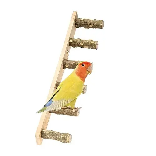 Produktbild: Leiter Vogel Spielzeug Papageien Leiter Vogelspielzeug Spielzeug Holzleiter Hölzerne Strickleiter Hamster Wooden Ladder Papagei Holz Kletterleitern für Kleine Bis Mittlere VöGel