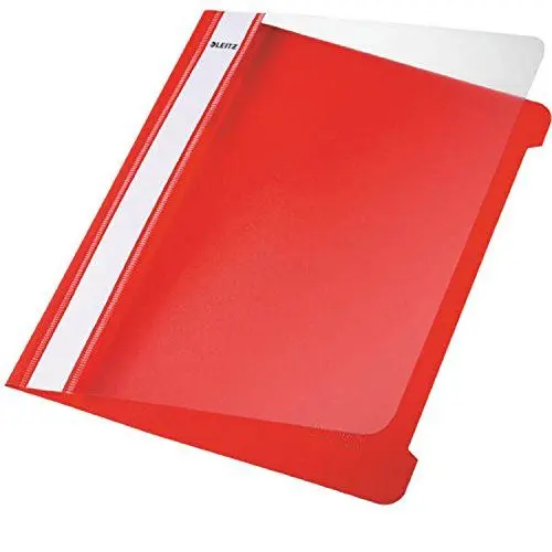 Produktbild: Leitz 4197-00-25 Hefter Standard, A5, langes Beschriftungsfeld, PVC, rot