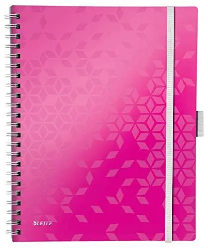 Produktbild: Leitz 46440023 Kollegblock WOW Be Mobile, A4, PP, liniert, pink metallic