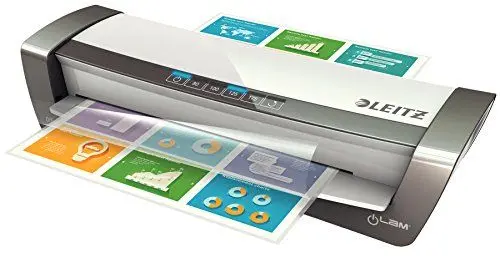 Produktbild: Leitz A3 Laminiergerät Office Pro, Für 80 bis 175 mic Laminierfolien, inkl. Laminierfolien Starterkit, schnelles Laminieren, ideal für den Einsatz in Büro & Schule, Weiß/Silber, iLAM, 75180084