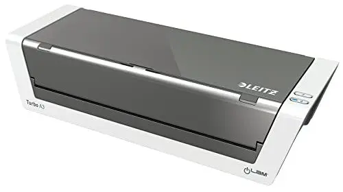 Produktbild: Leitz A3 Laminiergerät Touch 2 Turbo, Vollautomatisches High Speed Premium Laminiergerät für Büro & Schule, Für 80 bis 250 mic Laminierfolien, Inkl. Laminierhüllen Starterkit, iLAM, 75200000