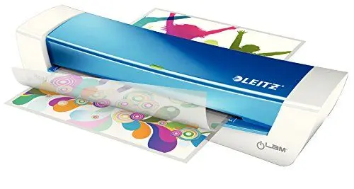 Produktbild: Leitz A4 Laminiergerät, Für 80 bis 125 mic Laminierfolien, inkl. Laminierhüllen Starterkit, Ideal für den Einsatz im Home Office, kleinen Büros & Schule, Blau, iLAM, 73680036