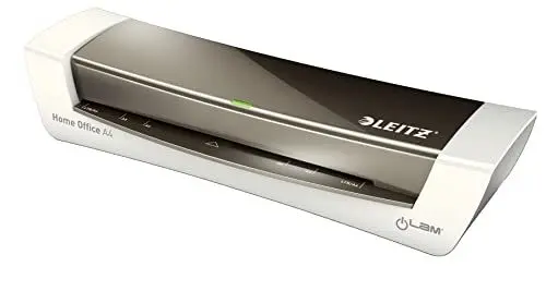 Produktbild: Leitz A4 Laminiergerät, Für 80 bis 125 mic Laminierfolien, inkl. Laminierhüllen Starterkit, Ideal für den Einsatz im Home Office, kleinen Büros & Schule, Grau, iLAM, 73680089
