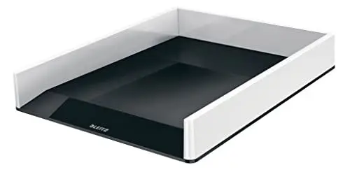 Produktbild: Leitz Briefkorb A4, 4er Pack, Zweifarbiges Design, Schwarz/Grau, Duo Colour, 53610095