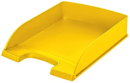 Produktbild: Leitz Briefkorb Standard A4, Briefablage in Premium-Qualität, Stapelbares Ablagefach als Schreibtisch-Organizer, Kombinierbar mit Plus-Serie, Gelb, 52270015