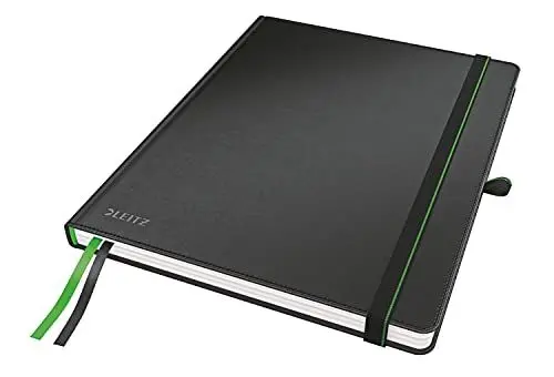 Produktbild: Leitz Complete Qualitäts-Notizbuch B5 liniert (iPad, Tablet Format), 160 Seiten, 80 Blatt, Hardcover, 100 g/m² Papier FSC zertifiziert, Verschluss, Lesezeichen, Stiftschlaufe, Schwarz, 44740095
