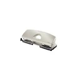 Produktbild: Leitz Doppellocher aus Metall, 16 Blatt, Anschlagschiene mit Formatangaben, Einfaches Lochen für die Ablage in Ringbüchern mit 4 Ringen, grau, 50220085