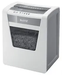Produktbild: Leitz IQ Aktenvernichter Office Sicherheitsstufe P5 mit Touch-Funktionstasten, Mikroschnitt, 11-10 Blatt Kapazität (70-80 g/m²), 23L Abfallbehälter, 80020000