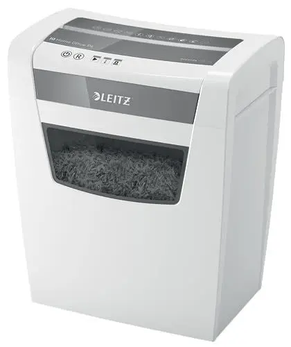 Produktbild: Leitz IQ Home Office Aktenvernichter, 12-10 Blatt Kapazität (70-80 g/m²), Partikelschnitt, Sicherheitsstufe P4, Die Nummer 1 am Markt, 23L Abfallbehälter, Schredder, weiß, 80090000
