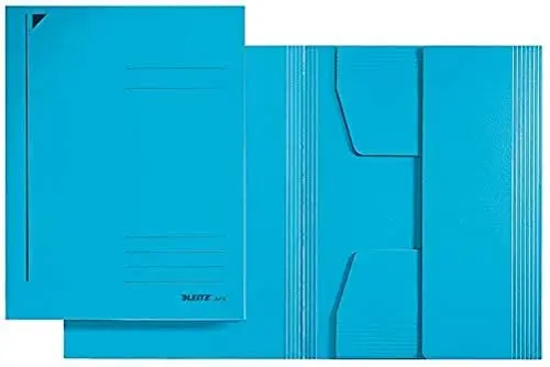 Produktbild: Leitz Jurismappe, Hochwertige A4 Dokumentenmappe, Flügelmappe bis zu 250 Blatt, Perfekt für Unterwegs oder als Umlaufmappe, 100% Recycling Karton, Blauer Engel, Blau, 39240035