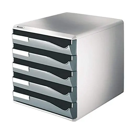 Produktbild: Leitz Post-Set mit 5 Schubladen, Schubladenset zur Aufbewahrung von Dokumenten und Büromaterialien, Grau, 52800089