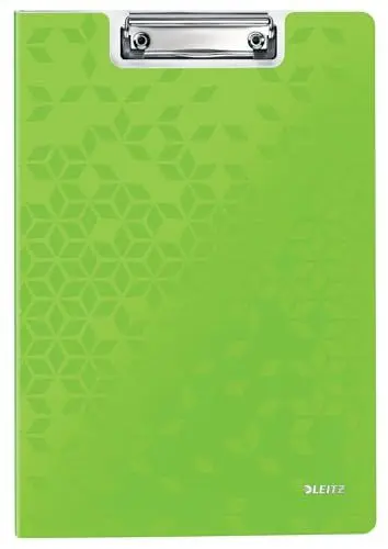 Produktbild: Leitz WOW A4 Klemmbrettmappe mit Abdeckung, Leichtes Polyfoam, Strapazierfähiges Klemmbrett mit Abdeckung, Für bis zu 80 Blatt, Grün, 41990054