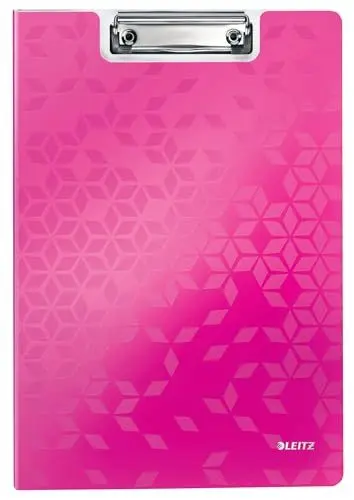 Produktbild: Leitz WOW A4 Klemmbrettmappe mit Abdeckung, Leichtes Polyfoam, Strapazierfähiges Klemmbrett mit Abdeckung, Für bis zu 80 Blatt, Pink, 41990023