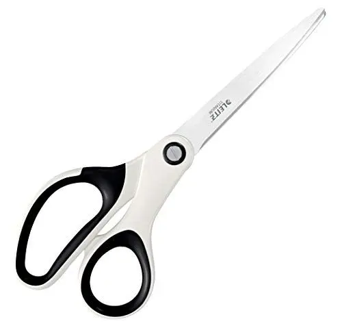 Produktbild: Leitz WOW Titan Qualitätsschere, Für Rechts- oder Linkshänder (beidhändig), Haushaltsschere mit ergonomischem Griff, Für zu Hause oder Schule, Weiß, 53192001