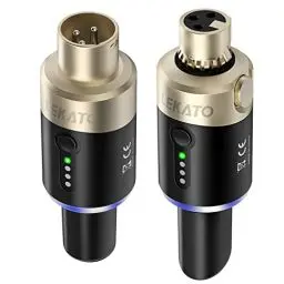 Produktbild: LEKATO 5,8 Ghz Wireless Mikrofon Sender Empfänger Plug-on XLR Mikrofon Wireless System für dynamisches Mikrofon, Audio Mixer, DSLR Kamera, PA System