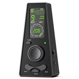 Produktbild: LEKATO Digitales Metronom mit Lautstärkeregler und Temporegler, Elektronisches Metronom mit Timer, großer Tempobereich, Vocal Voice Beats für Klavier, Geige, Gitarre, Ukulele und Schlagzeug (Schwarz）
