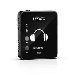 Produktbild: LEKATO MS-1 Drahtloses In-Ear Monitoring-System, Professionelles kabelloses 2.4G Stereo IEM-System Betrieb im Mono- und Stereo-Mode Geeignet für Studio Live-Auftritt und Musiker Nur Empfänger