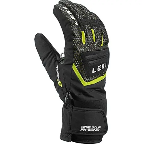 Produktbild: LEKI Kinder Worldcup S Handschuhe, schwarz-Ice Lemon, EU 5