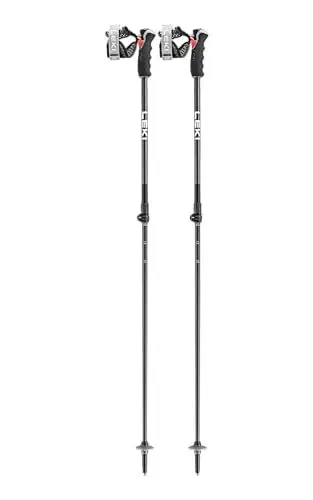 Produktbild: LEKI Peak Vario 3D Skistöcke, Black-Dark Anthracite-orange, 110-140cm