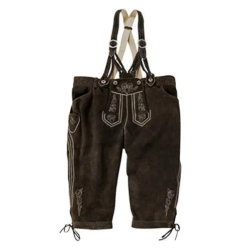 Produktbild: Lekra XXL dunkelbraune Trachten-Kniebund-Lederhose, Größe:62