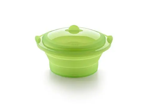 Produktbild: Lékué Dampfgaraufsatz, Silikon, grün, 24 cm, 3400500V09U008