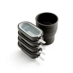 Produktbild: Lékué Set 4 Stück. Creamy Eisform plus Silikonbehälter, Braun, 0