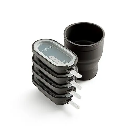 Produktbild: Lékué Set 4 Stück. Creamy Eisform plus Silikonbehälter, Braun, 0