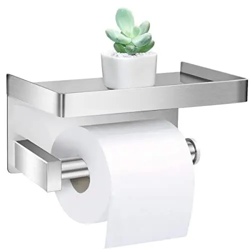 Produktbild: Lelan Toilettenpapierhalter, Material des Edelstahls SUS304 Toilettenpapierhalter für Badezimmer, Küche, Toilette (Silber)