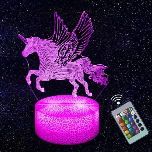 Produktbild: LELYFIT Nachtlicht, LED-Nachtlicht Touch mit Farbwechsel, ein Geschenk für Familie, Freunde und Kinder (Einhorn)