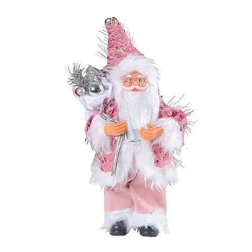 Produktbild: LEMCC 10,2-Zoll-Weihnachtsmann-Figuren, Niedliche Weihnachtsmann-Figuren, Weihnachtsmann-Statuen für Weihnachtsfenster-Display-Szene, Heim-Desktop-Dekoration, (4)