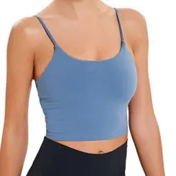 Produktbild: Lemedy Sport-BH, für Damen, gepolstert, Fitness, Workout, Laufshirt, Yoga, Tanktop - Blau - small