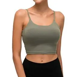 Produktbild: Lemedy Sport-BH, für Damen, gepolstert, Fitness, Workout, Laufshirt, Yoga, Tanktop - Grün - Medium