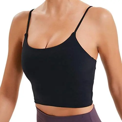 Produktbild: Lemedy Sport-BH, für Damen, gepolstert, Fitness, Workout, Laufshirt, Yoga, Tanktop - Schwarz - Medium