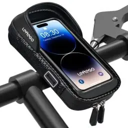 Produktbild: LEMEGO Handyhalterung Fahrrad Wasserdicht, Handyhalter Motorrad Handy Halterung 360° Drehbarem Fahrradhalterung Lenkertasche für 7 Zoll Smartphone Fahrradtasche Fahrradlenker Halter Tasche