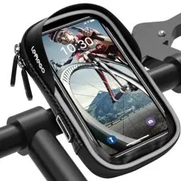 Produktbild: LEMEGO Handyhalterung Fahrrad Wasserdicht Lenkertasche 360°Drehbarem Lenker Handyhalter Fahrradtasche für 4.7-6.5 Zoll Smartphone Fahrradhalterung Fahrradlenker Handy Halterung Zubehör (Grau)