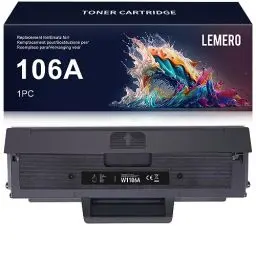 Produktbild: Lemero Ersatz für HP 106a Toner Schwarz Kompatibel für HP Laser 107w Laser MFP 137fwg 135wg 135a (1 Pack)