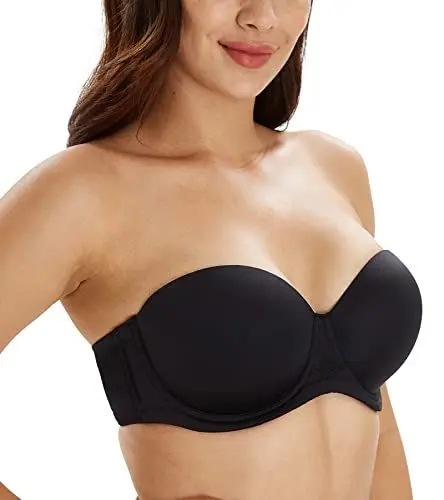 Produktbild: Lemorosy Damen Trägerloser BH (100C,Schwarz)