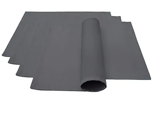 Produktbild: Lemos-Home Platzset Tischset Platzdeckchen 4 Stück ca. 46 x 36 cm aus Baumwolle Viele Farben (Anthrazit), 46x36, Tischset 46x36
