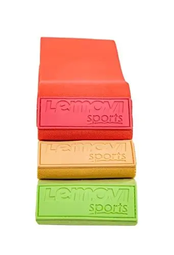 Produktbild: Lemovi® Fitnessbänder (3er Set) Widerstandsbänder mit 3 Stufen, 70% Nylon - 30% Latex, Fitnessband Resistance mit Tragebeutel, Gymnastikband für Muskelaufbau, Yoga, Pilates UVM.