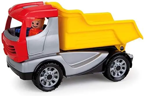Produktbild: Lena 01620 - Truckies Kipper, stabiles Baustellen Fahrzeug ca. 22 cm, kleines Spielfahrzeug LKW Muldenkipper für Kinder ab 2 Jahre, robuster Kipplaster für Sandkasten, Strand und Kinderzimmer