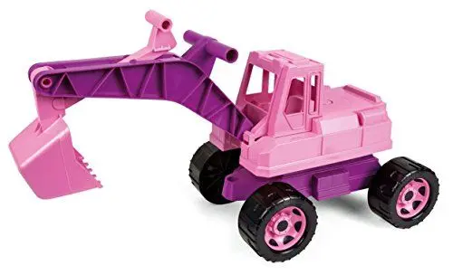 Produktbild: Lena 02137 - Starke Riesen Bagger für Mädchen, rosa, ca. 80 cm, großer Schaufelbagger mit solider Tragkraft und funktionierender Schaufel, robuster Spielzeugbagger für Kinder ab 3 Jahre, lose
