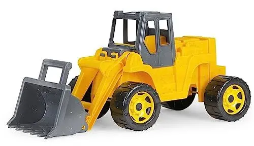 Produktbild: Lena 02218 - Eco GIGA Trucks Aufsitz-Schaufellader, Starke Riesen Radlader Bagger zum Draufsitzen, Baufahrzeug mit Stahlachsen, hoher Tragkraft, für Kinder ab 3 Jahre, ca. 63 x 28 x 30 cm, Gelb