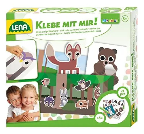 Produktbild: Lena 42631 - Klebe mit mir Waldtiere, 3 Jahre to 6 Jahre, 27 teilig