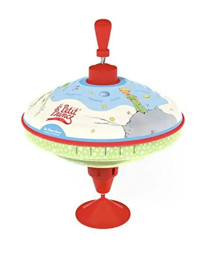 Produktbild: Lena 52248 Der Kleine Prinz Brummkreisel Ø19 cm, Metall Kreisel, Schwungkreisel aus Blech, klassischer Pumpkreisel, Blechkreisel mit Spitze, Spielzeugkreisel für Kinder ab 18 Monate, Mittel