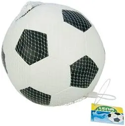 Produktbild: Lena 62178EC Soft-Fußball schwarz/weiß 18 cm - Softball Fußball aus Schaumstoff für langen Ballspielspaß, Kinder Schaumstoffball indoor & outdoor