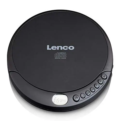 Produktbild: Lenco CD-010 - Tragbarer CD-Player Walkman - Diskman - CD Walkman - Mit Kopfhörern und Micro USB Ladekabel - Schwarz
