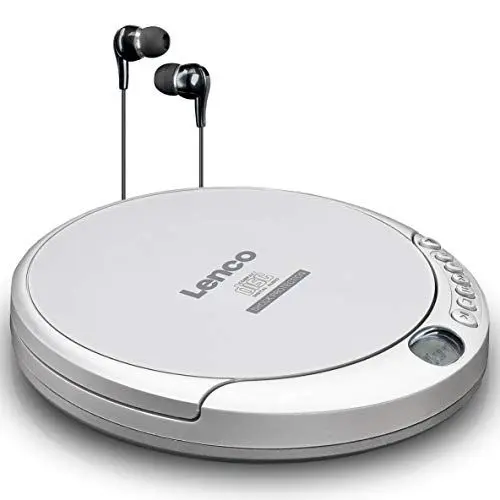 Produktbild: Lenco CD-201 - Tragbarer CD-Player Walkman - Diskman - CD Walkman - MP3 Funktion - Antishock - Mit Kopfhörern und Mikro USB Ladekabel - Silber